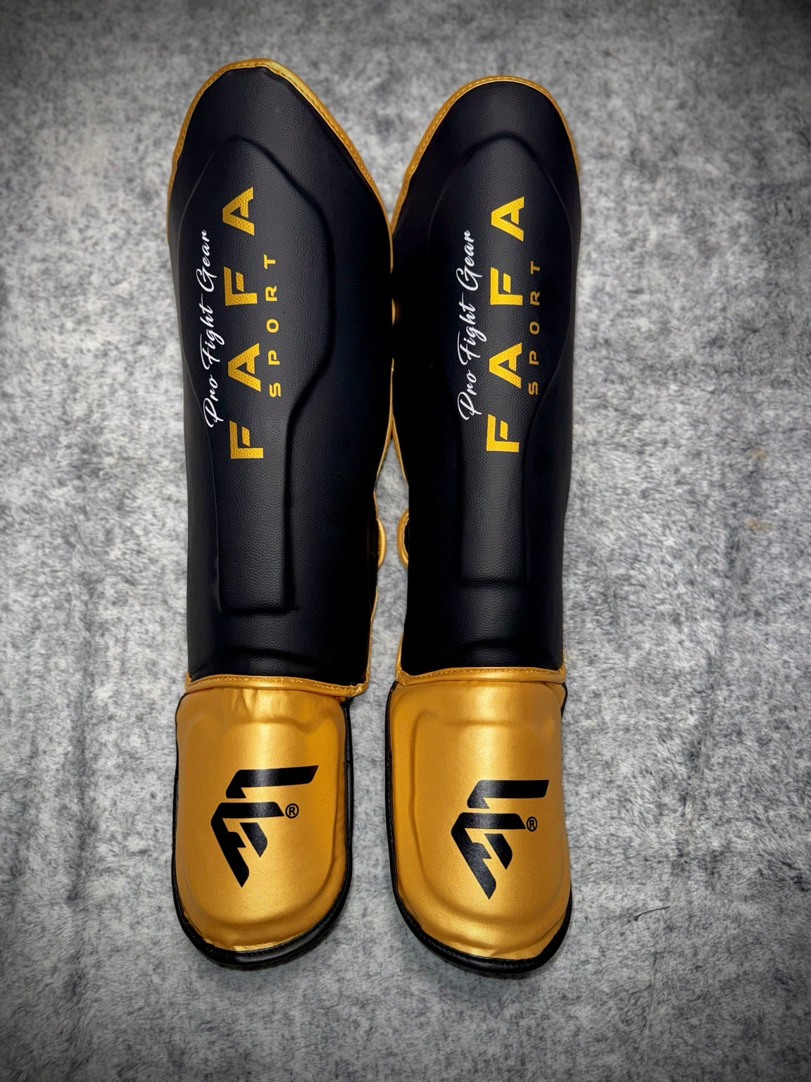 Protège-tibias FAFA Pro Fight Gear Noir & Or