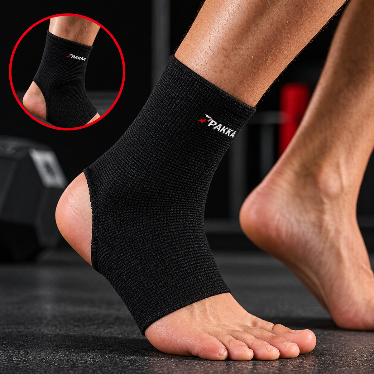 Chevillère de maintien noire sans Gym Sleek