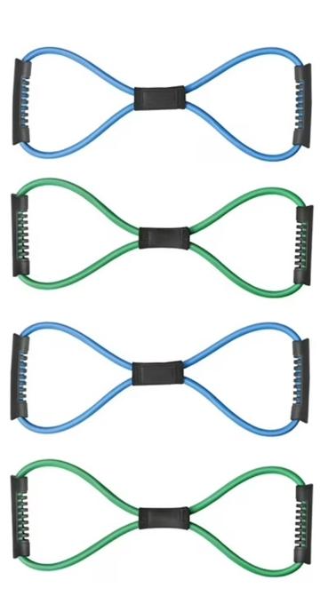 Figure 8 resistance bands blue and green