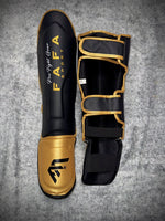 Protège-tibias FAFA Pro Fight Gear Noir & Or