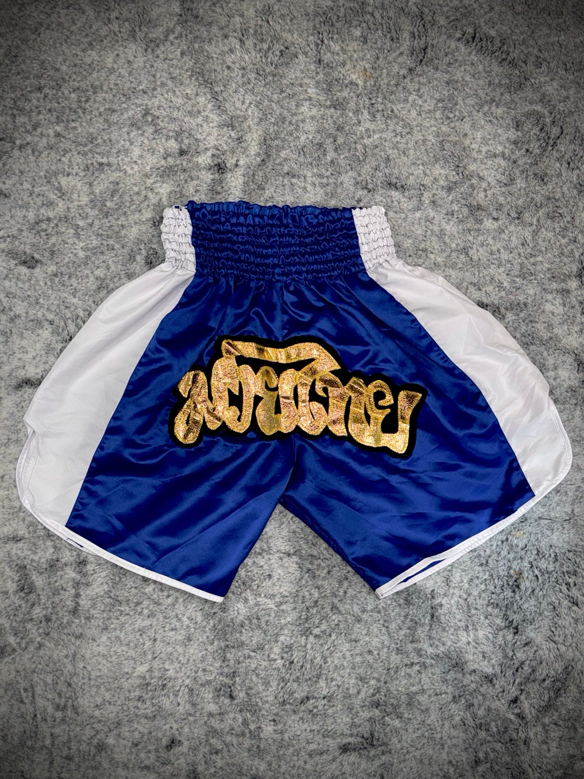 Short Muay Thai Bleu & Blanc