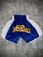 Short Muay Thai Bleu & Blanc