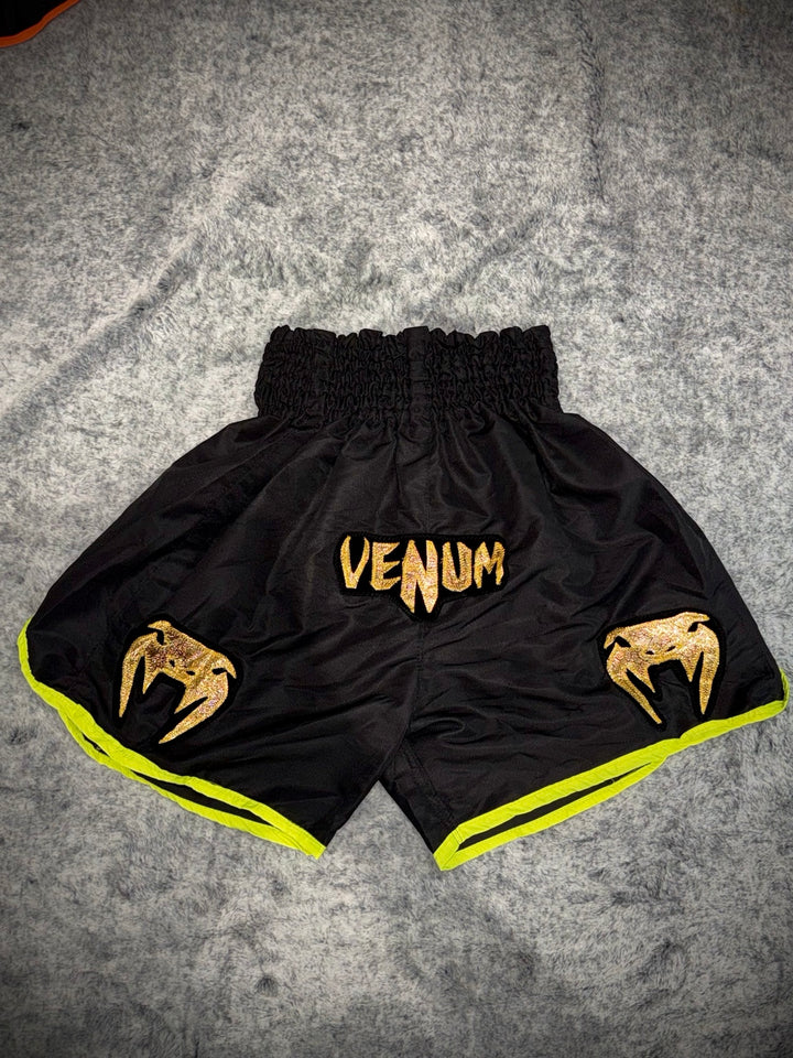 Short Muay Thai Venum Noir & Vert